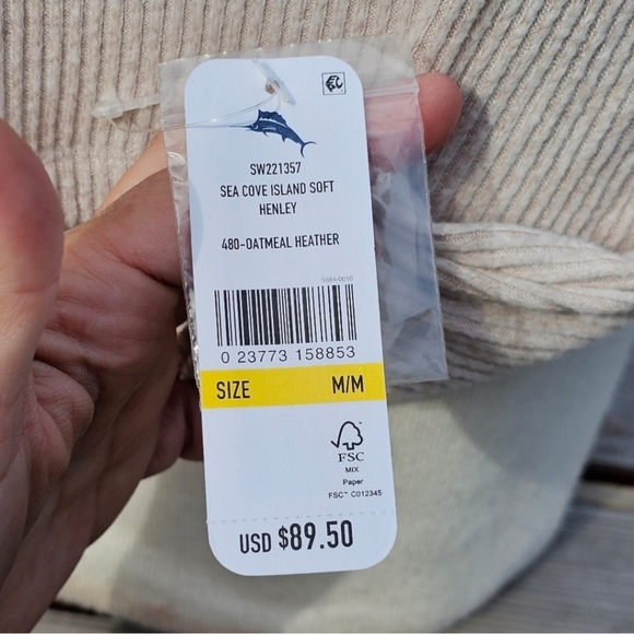 NWT Tommy Bahama island soft beige top - Picture 4 of 8